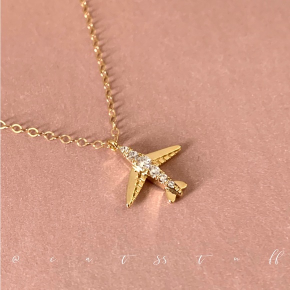 Wanderlust Airplane Necklace - Picture 2 of 3